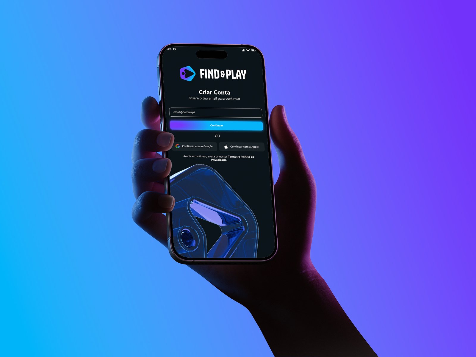 App Find & Play num telemóvel